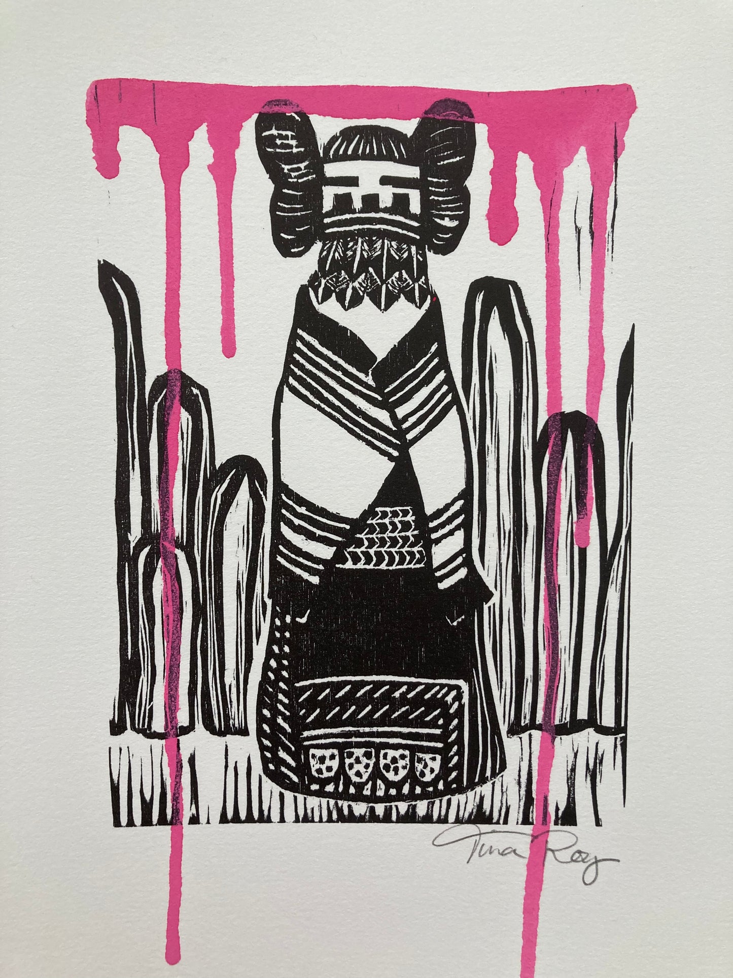 Kachina with Cactus